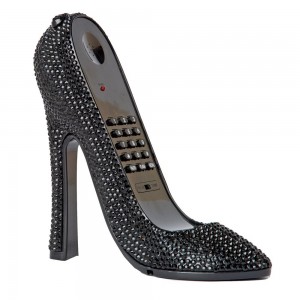 Vividbling Crystal High Heel Phone Black